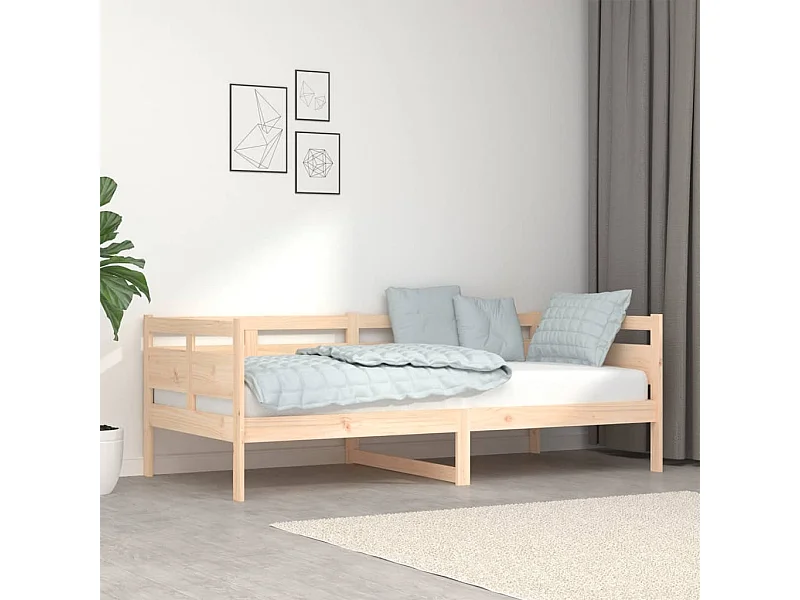 Lit de jour sans matelas bois de pin massif 90x190 cm
