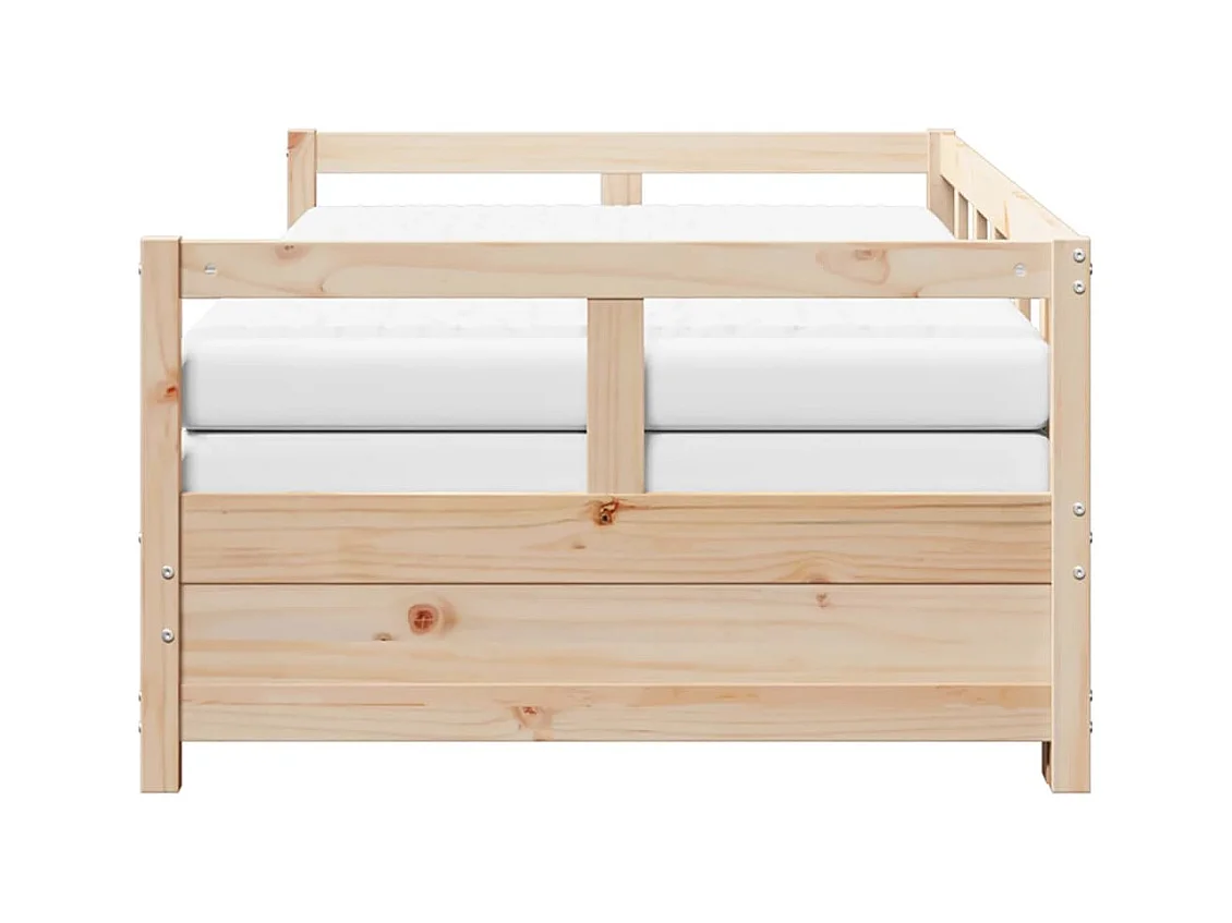 Lit de jour et lit gigogne et matelas 90x200 cm bois pin massif
