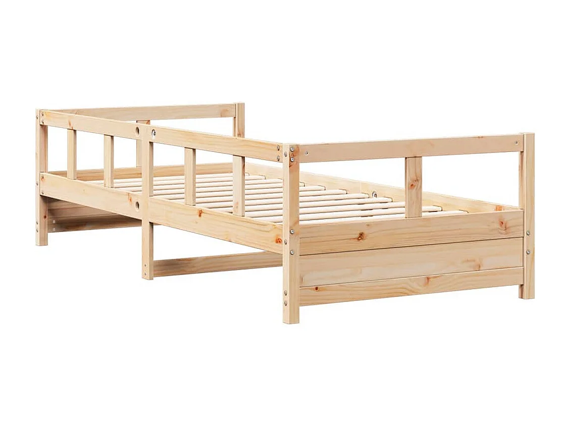 Sofá cama madera maciza de pino blanco 90x200 cm
