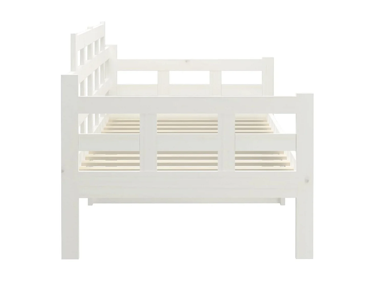 Slaapbank massief grenenhout wit 90x200 cm