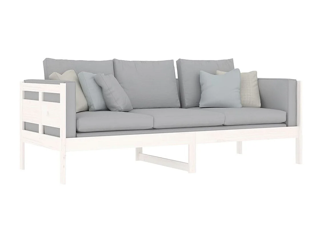 Dormeuse Bianca in Legno Massello di Pino 80x200 cm