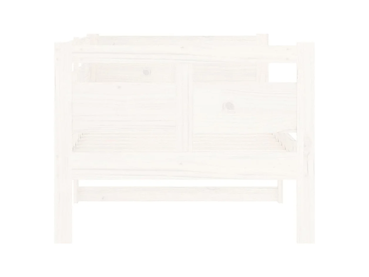 Lit de jour sans matelas blanc bois de pin massif 80x200 cm
