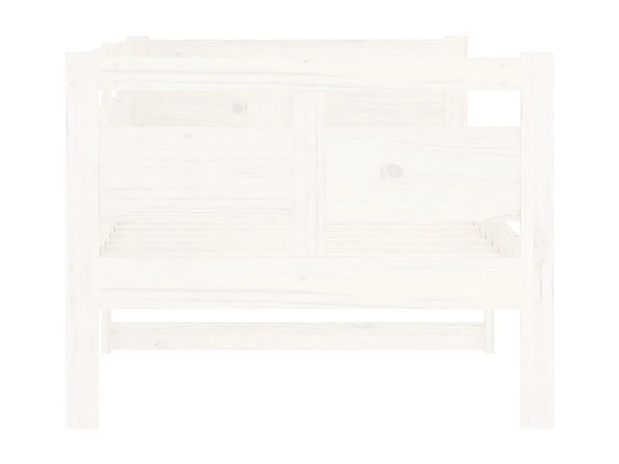 Lit de jour sans matelas blanc bois de pin massif 80x200 cm