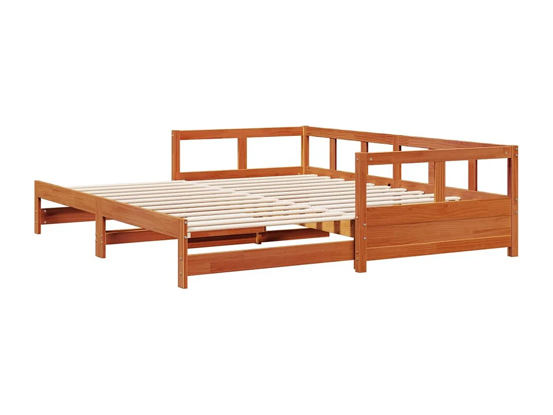 Dormeuse senza Materasso Marrone Cera 80x200 cm Legno di Pino