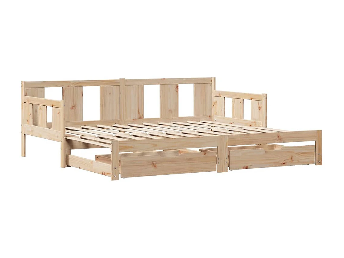 Divano Letto Estraibile con Cassetti senza Materasso 80x200 cm