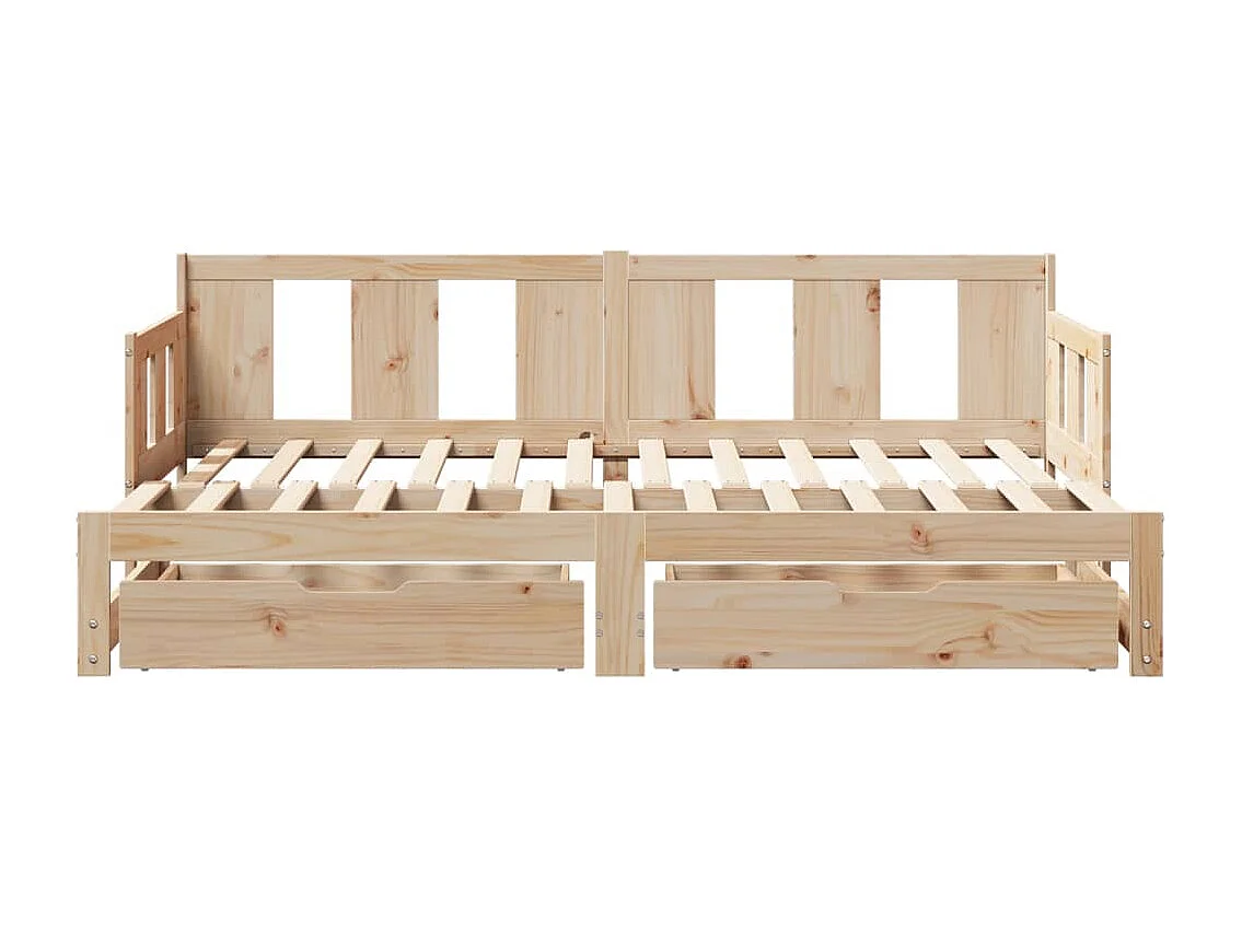 Divano Letto Estraibile con Cassetti senza Materasso 80x200 cm