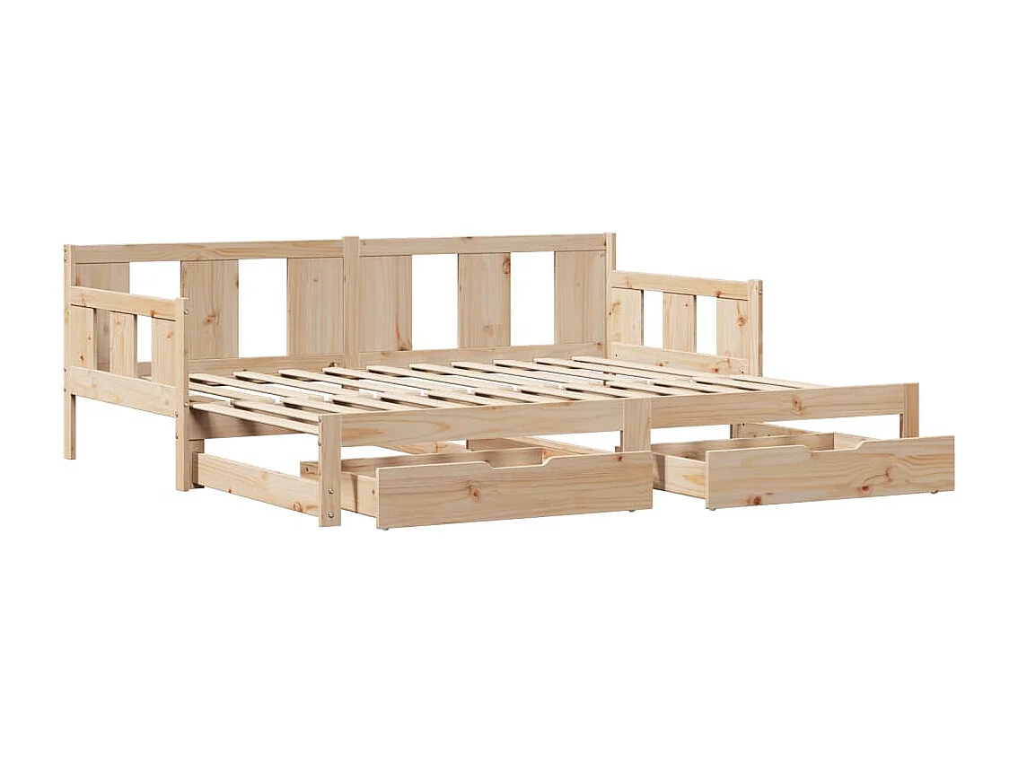 Divano Letto Estraibile con Cassetti senza Materasso 80x200 cm