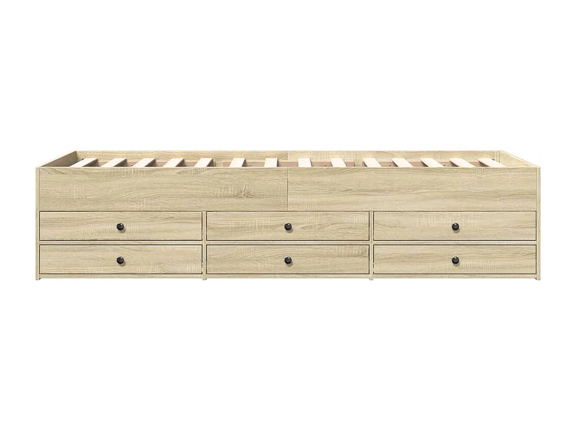 Divano Letto con Cassetti senza Materasso 100x200 cm