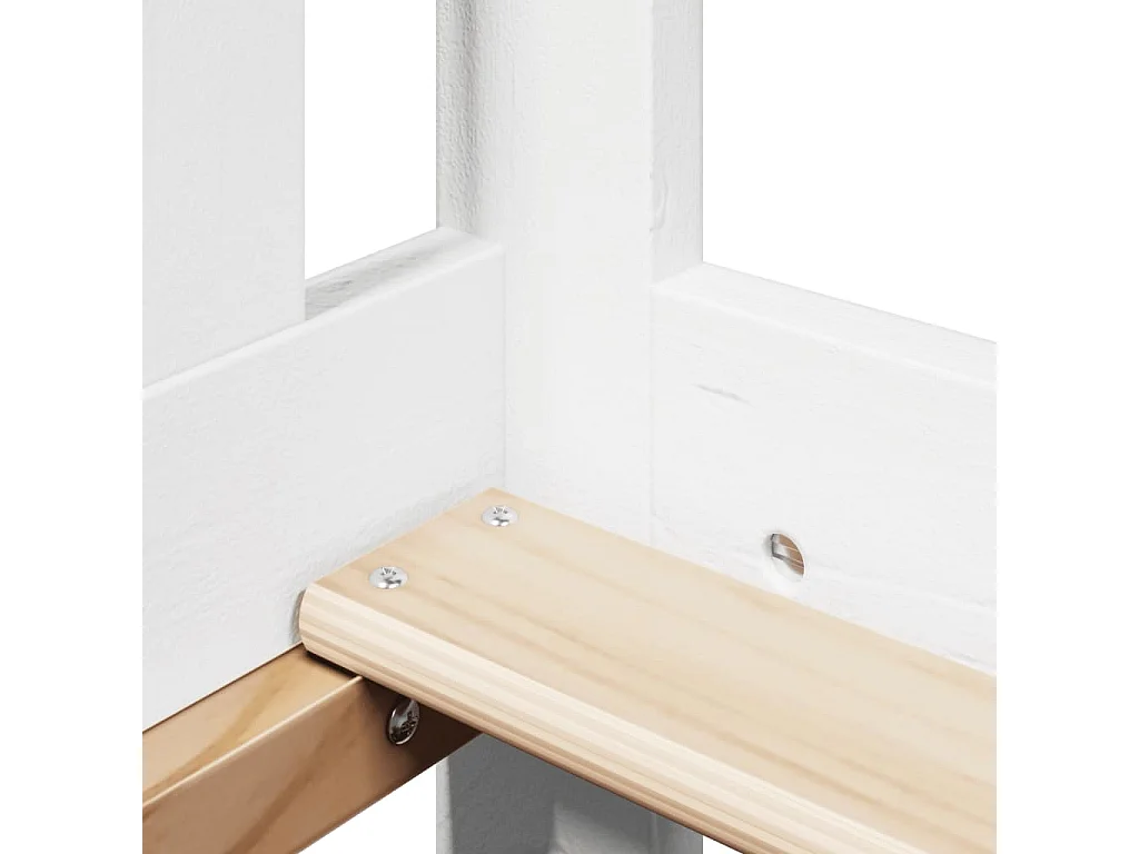 Sofá-cama c/ telhado 90x190 cm madeira de pinho maciça branco