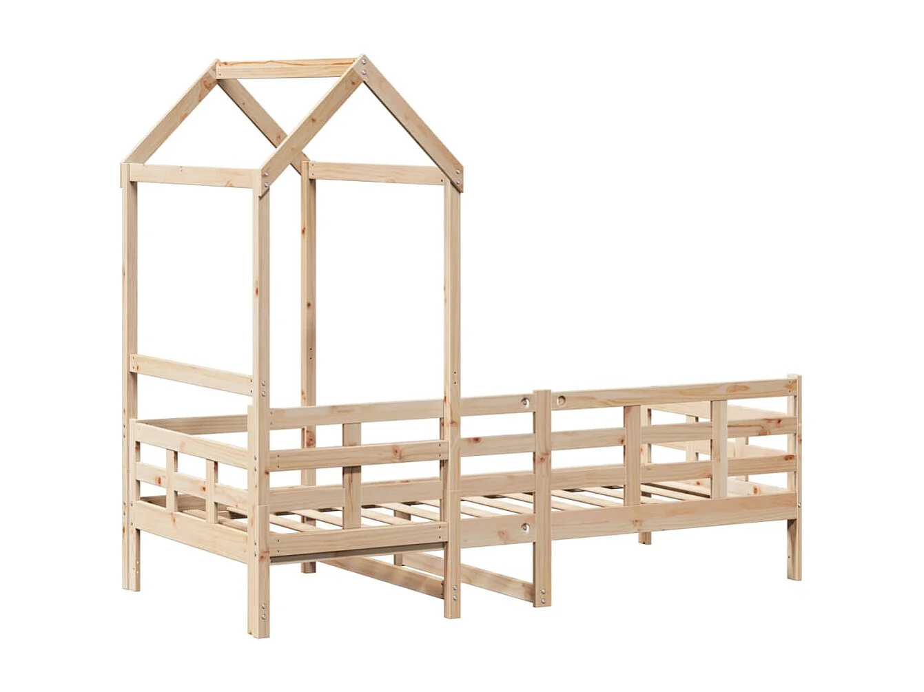 Lit de jour avec toit sans matelas 90x190 cm bois massif