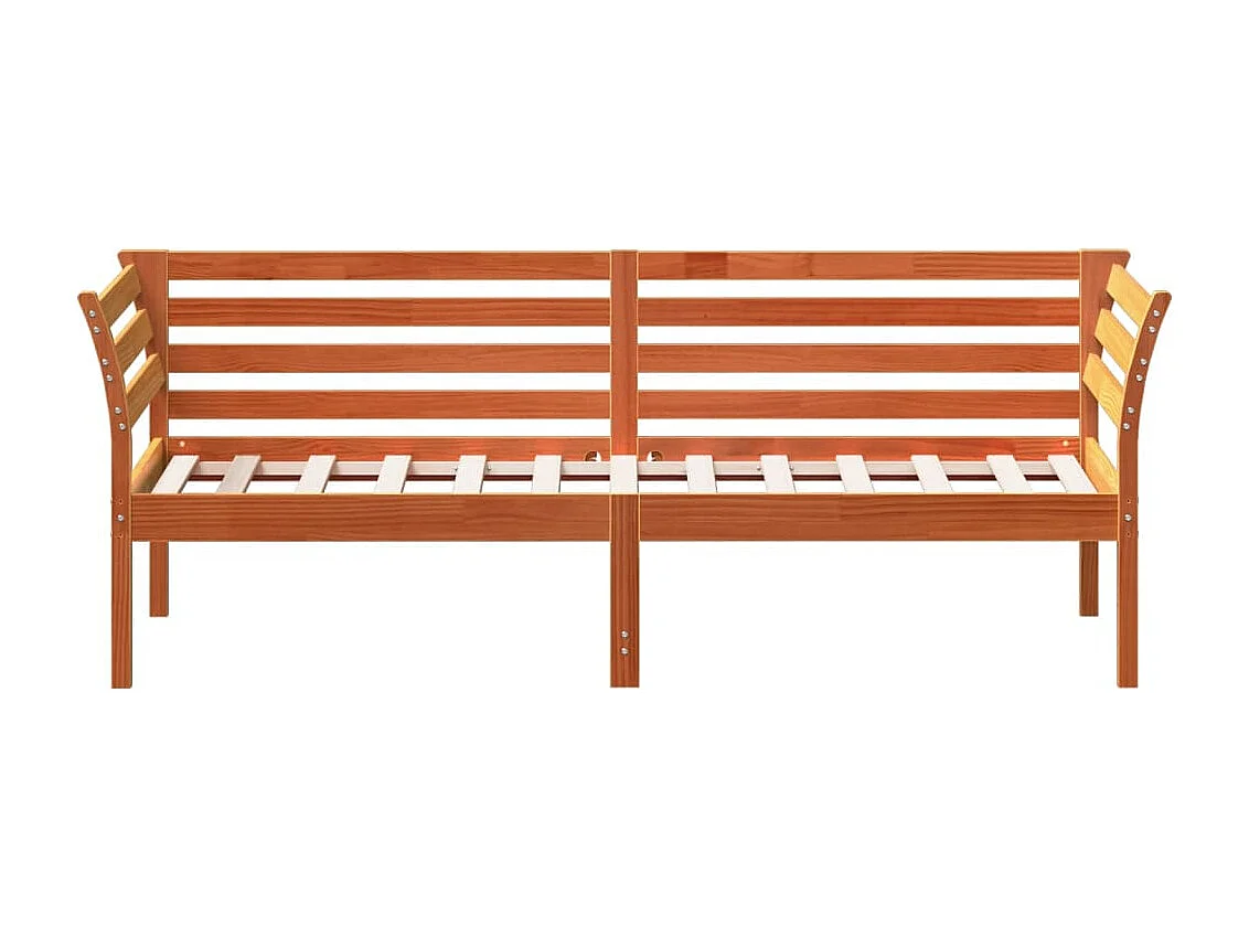 Lit de jour sans matelas cire marron 75x190 cm pin massif