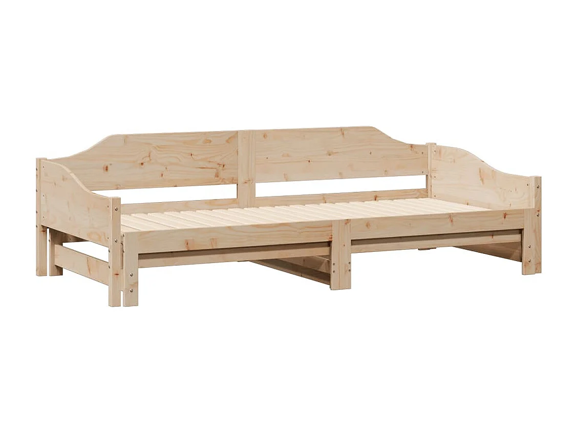 Lit de jour et lit gigogne sans matelas 80x200 cm bois massif