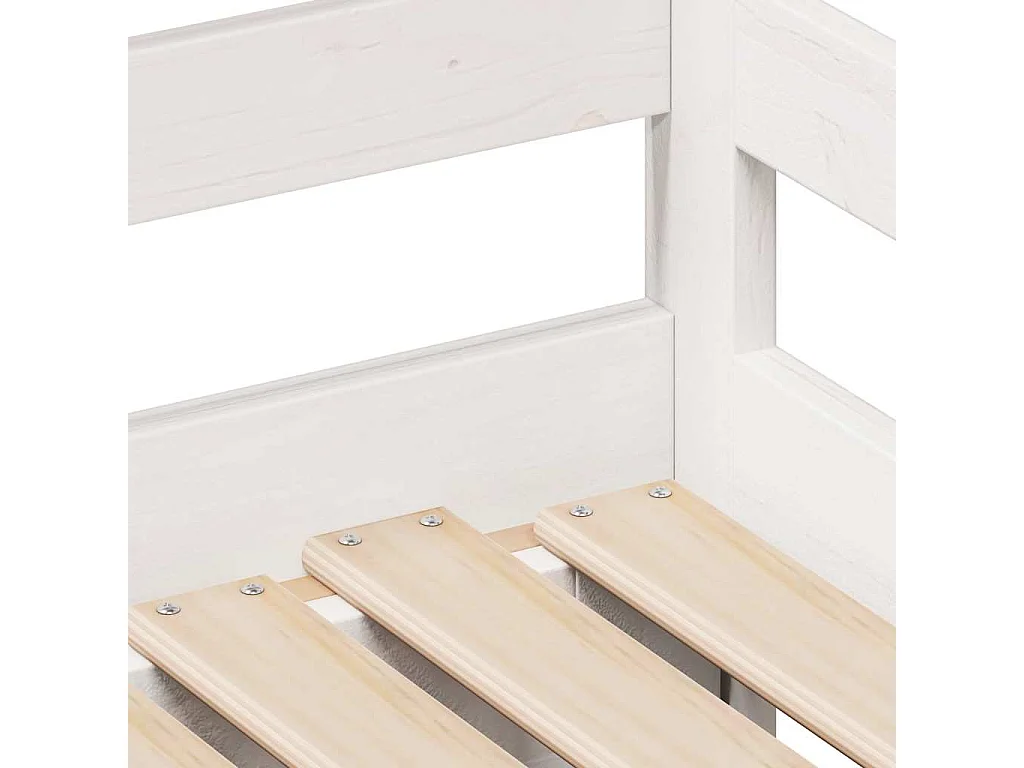 Letto Estraibile con Cassetti senza Materasso Bianco 90x200 cm