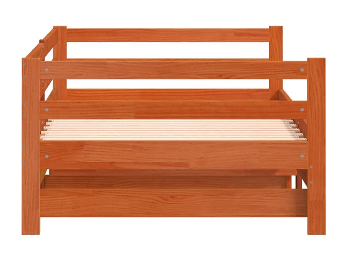 Lit de jour et lit gigogne sans matelas 90x190 cm bois massif