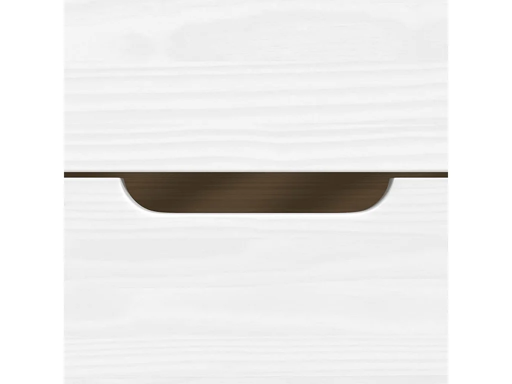 Dormeuse 5 Cassetti Bianca 90x200 cm Legno Massello Pino IRUN