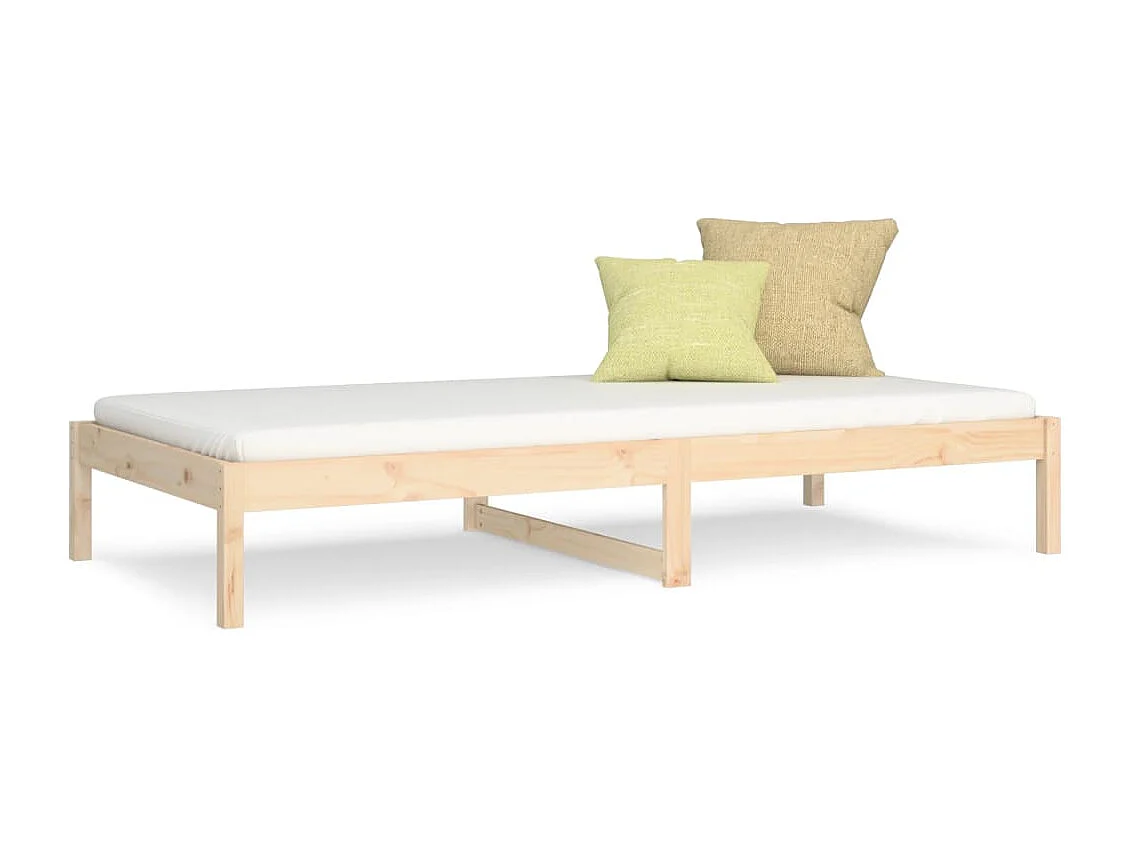 Lit de jour sans matelas 90x190 cm bois de pin massif