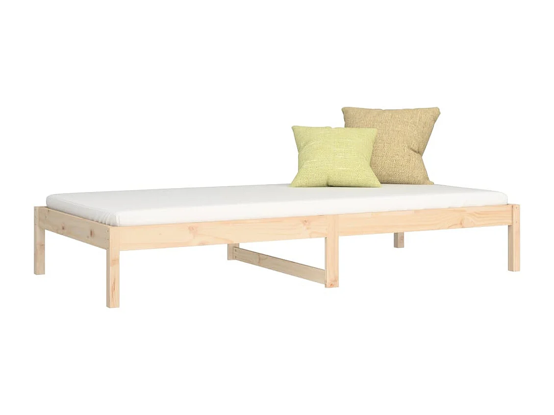 Lit de jour sans matelas 90x190 cm bois de pin massif