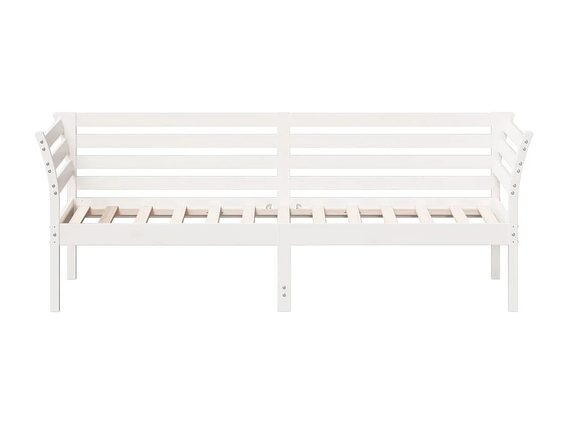 Lit de jour sans matelas blanc 90x190 cm bois de pin massif