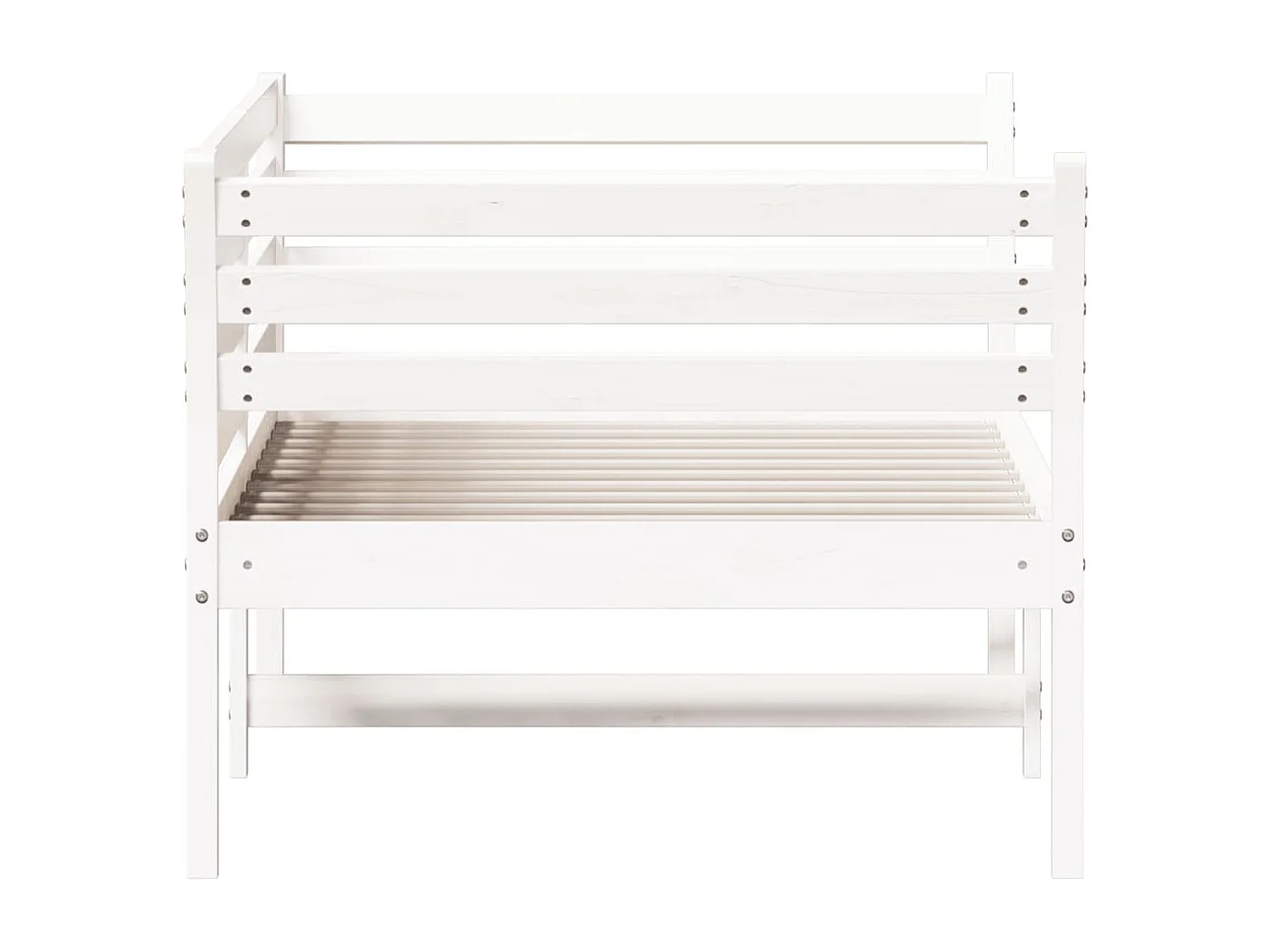 Lit de jour sans matelas blanc 90x190 cm bois de pin massif