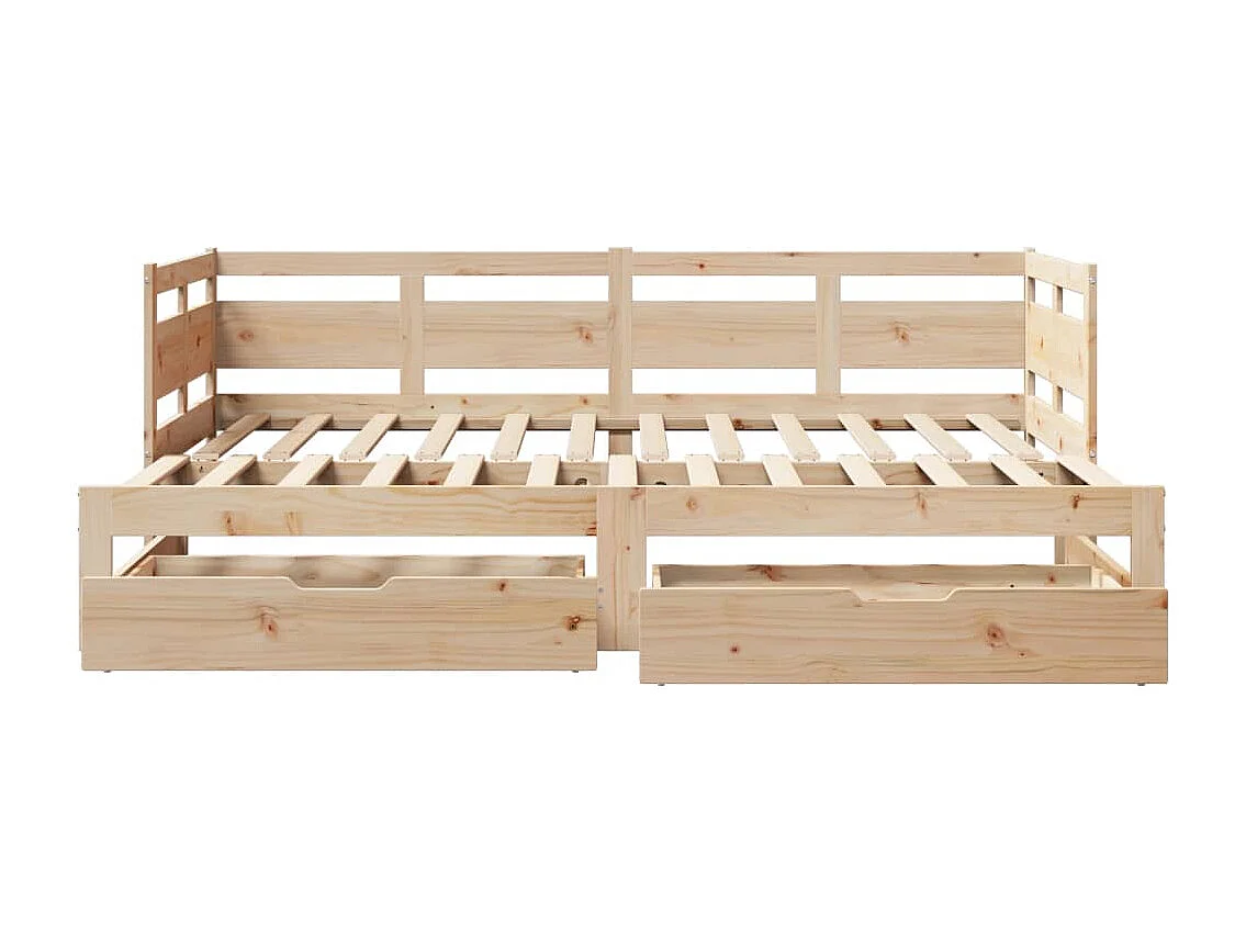 Divano Letto Estraibile con Cassetti senza Materasso 90x190 cm