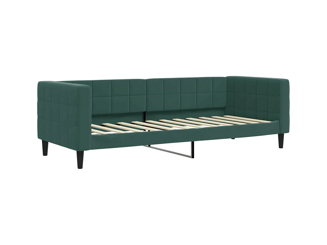 Tagesbett Ausziehbar mit Schubladen Dunkelgrün 80x200 cm Samt