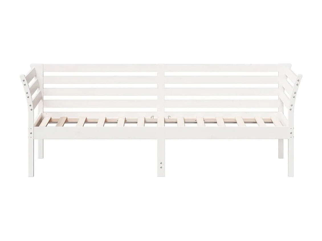 Lit de jour sans matelas blanc 75x190 cm bois de pin massif