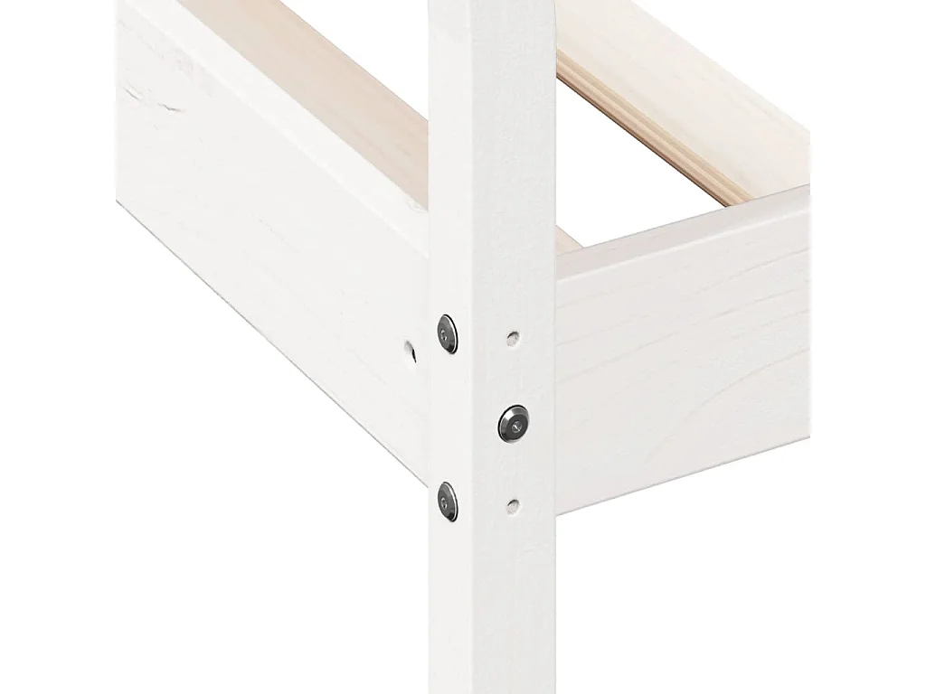 Lit de jour sans matelas blanc 75x190 cm bois de pin massif