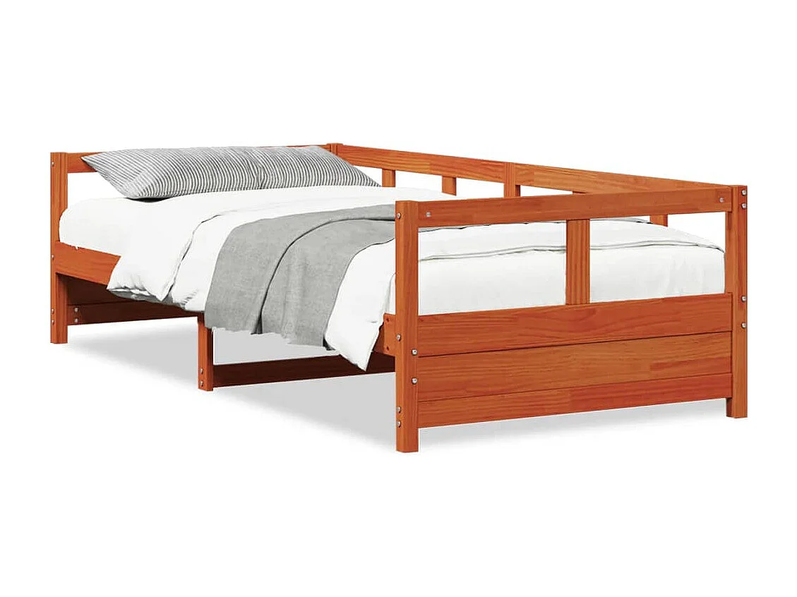 Lit de jour sans matelas cire marron 80x200 cm bois pin massif