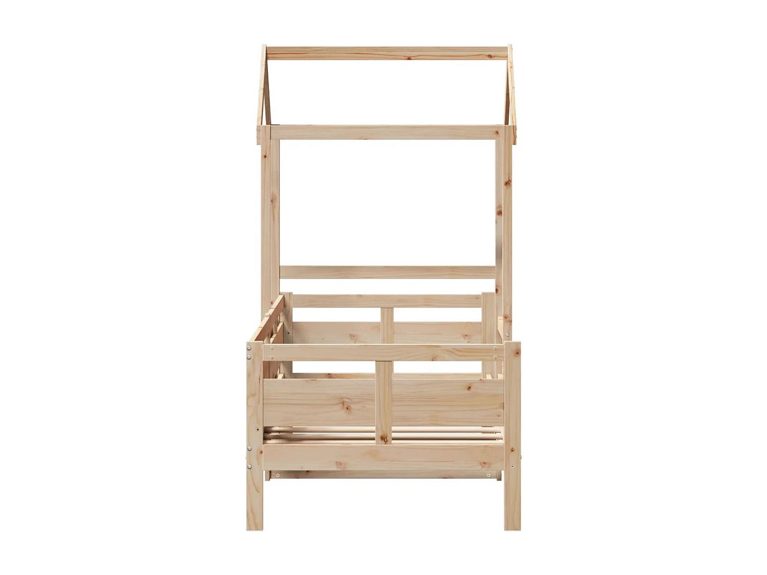 Lit de jour avec toit sans matelas 90x200 cm bois massif