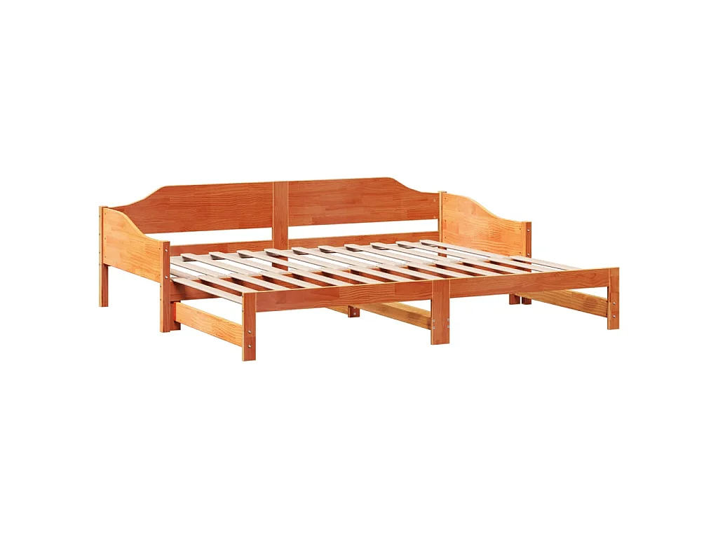 Lit de jour et lit gigogne sans matelas 90x190 cm bois massif