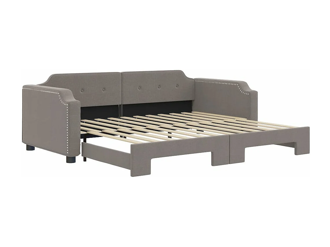 Sofá cama nido tela gris taupe 90x200 cm