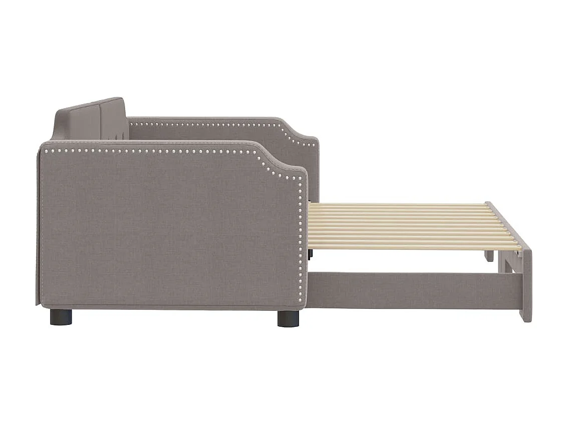 Sofá cama nido tela gris taupe 90x200 cm