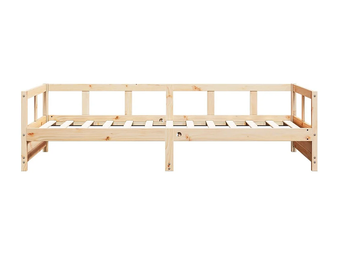Lit de jour sans matelas naturel 90x190 cm bois pin massif