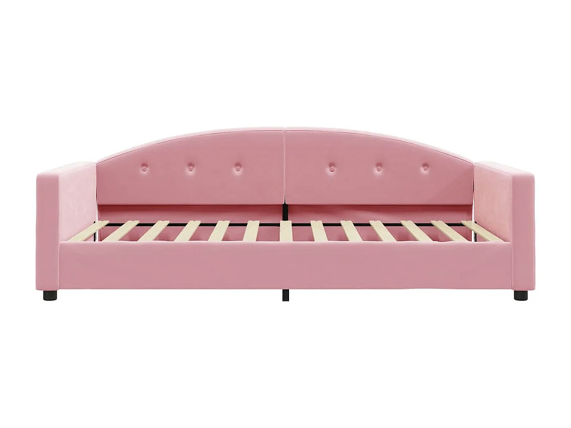 Tagesbett mit Matratze Rosa 100x200 cm Samt