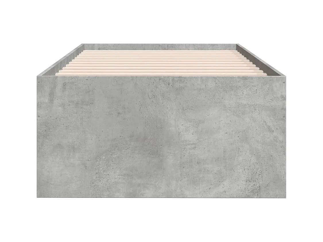 Slaapbank met lades zonder matras 90x200 cm betongrijs