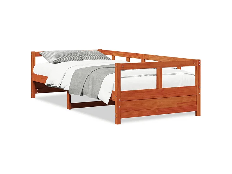 Lit de jour sans matelas cire marron 90x200 cm bois pin massif