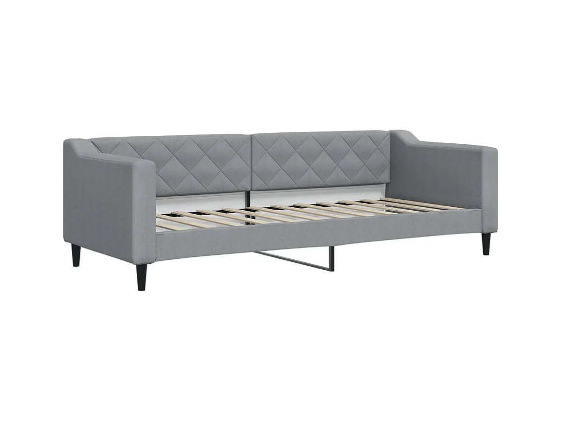 Slaapbank met matras 80x200 cm stof lichtgrijs
