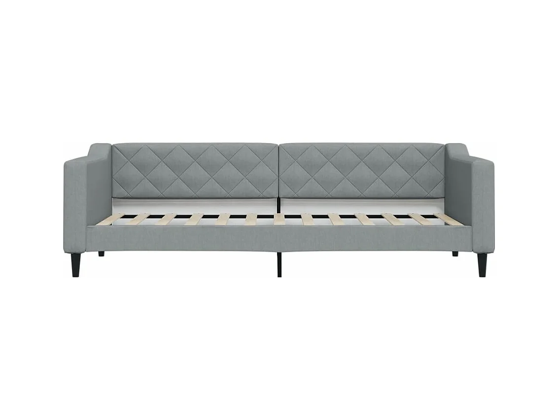 Slaapbank met matras 80x200 cm stof lichtgrijs