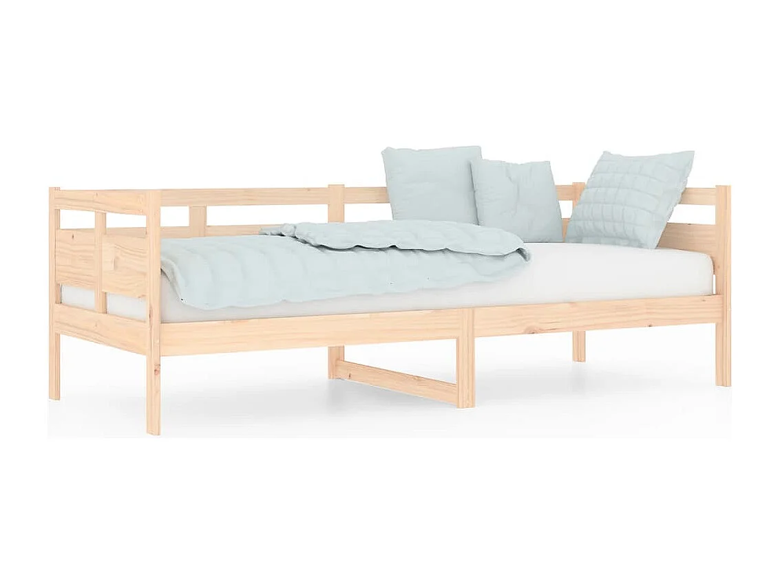 Sofá-cama 80x200 cm madeira de pinho maciça