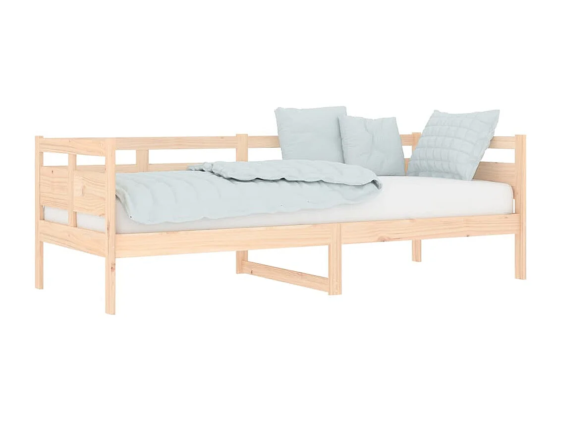 Sofá-cama 80x200 cm madeira de pinho maciça