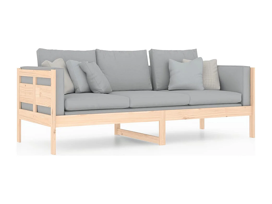 Sofá-cama 80x200 cm madeira de pinho maciça