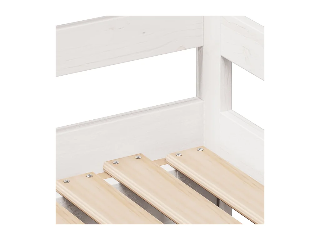 Lit de jour avec gigogne et tiroirs sans matelas blanc 80x200cm