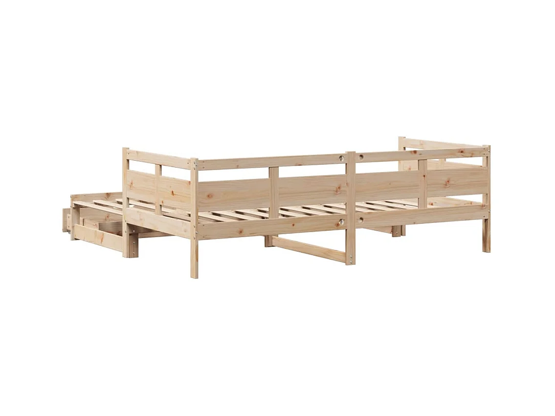 Sofá cama nido con cajones sin colchón 80x200 cm