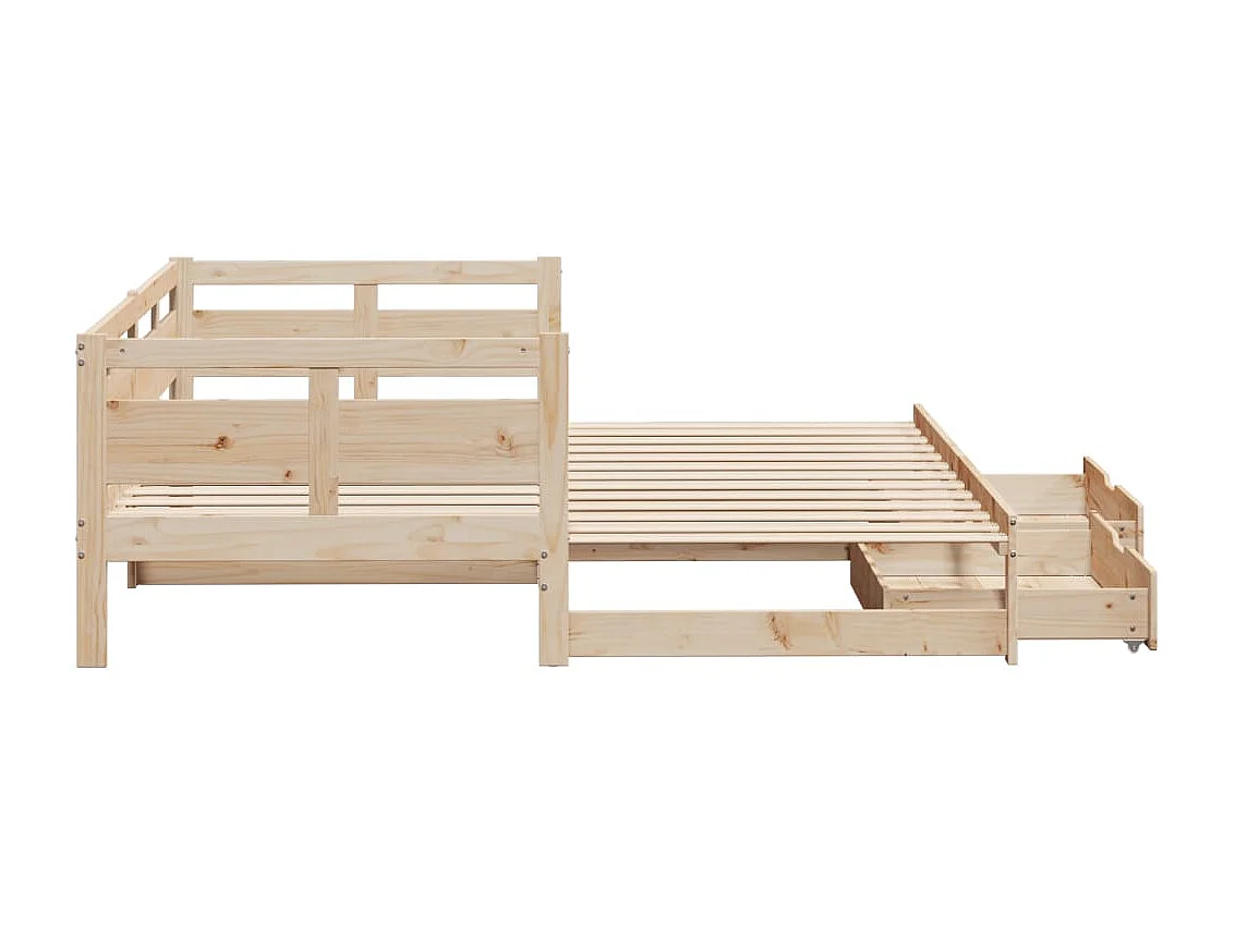 Sofá cama nido con cajones sin colchón 80x200 cm