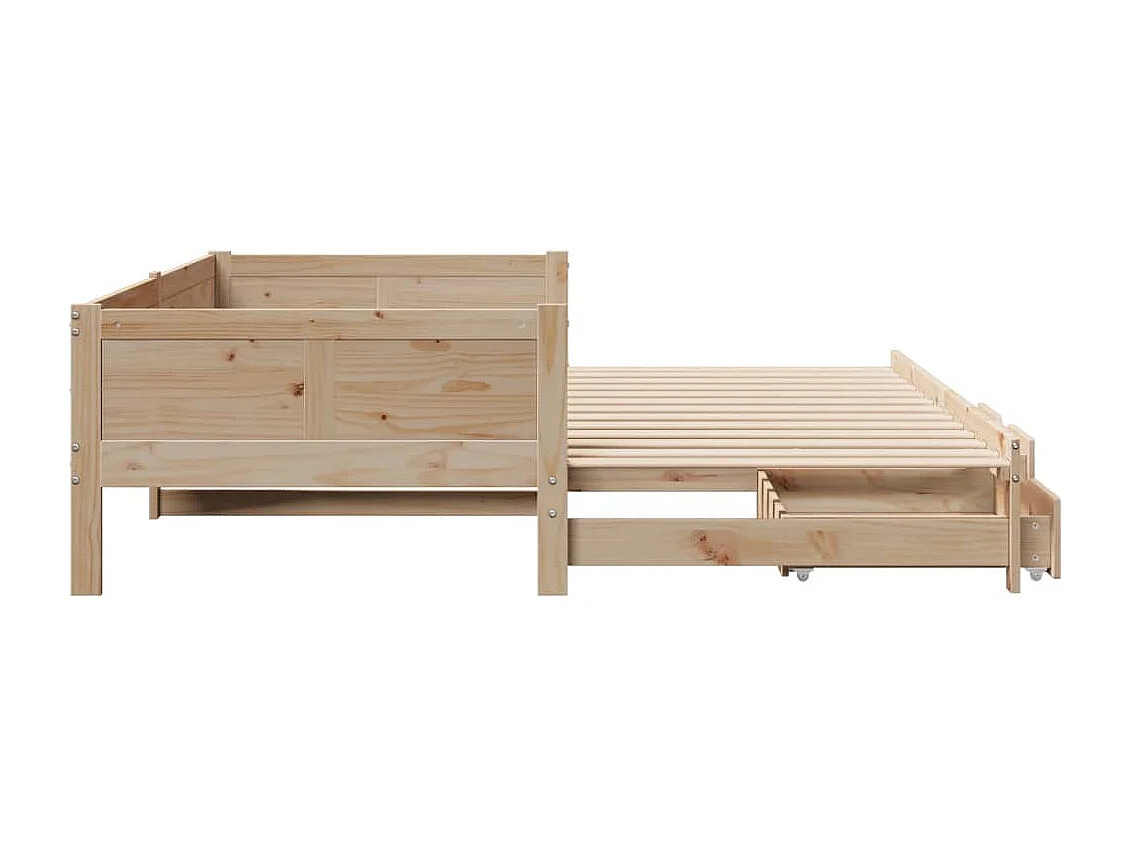 Sofá cama nido con cajones sin colchón 80x200 cm