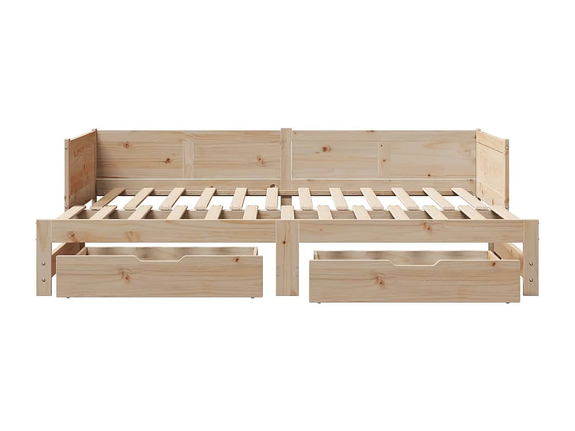 Divano Letto Estraibile con Cassetti senza Materasso 80x200 cm