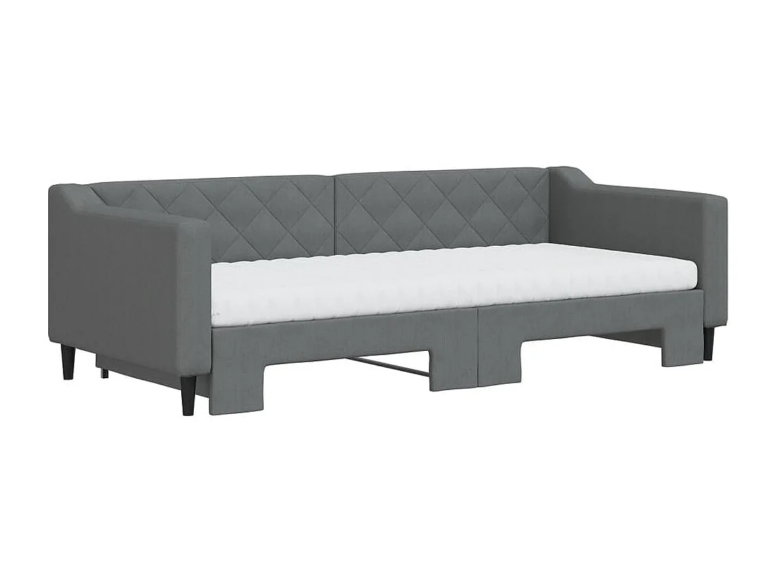 Sofá cama nido con colchón tela gris oscuro 90x200 cm