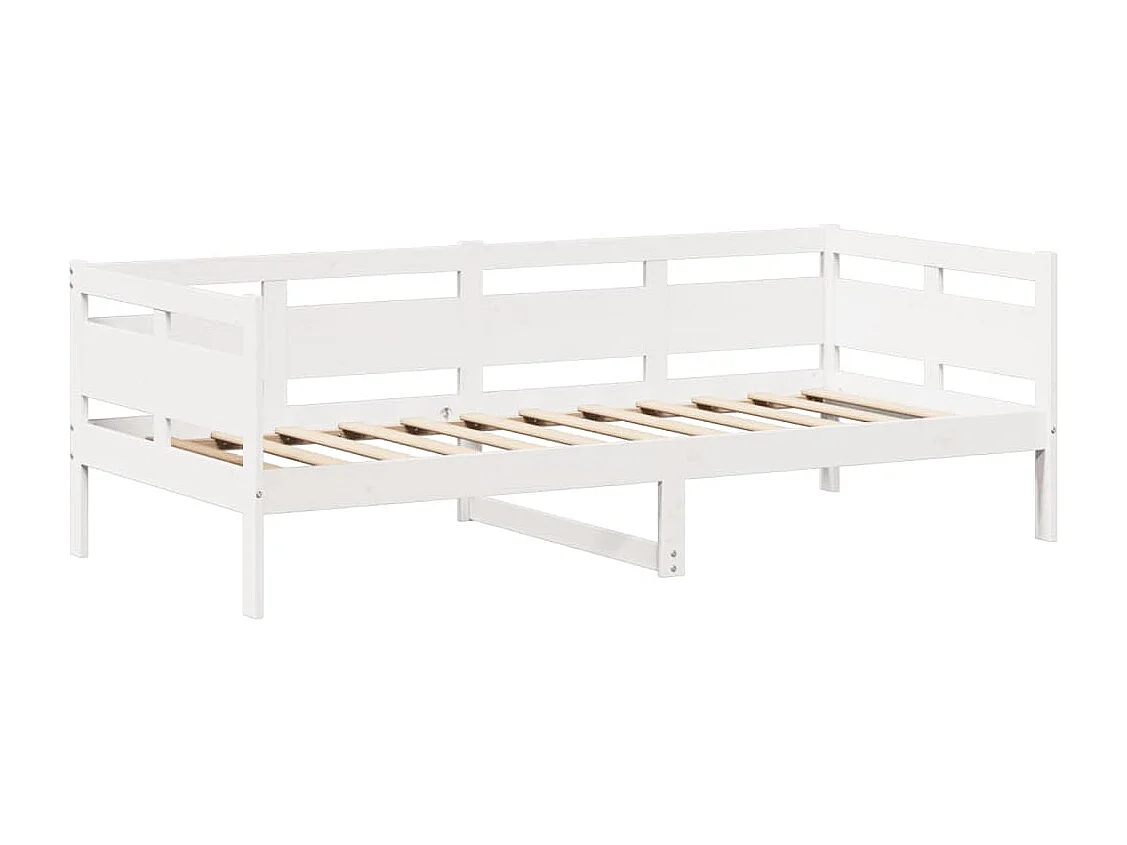 Sofá-cama com telhado 80x200 cm madeira de pinho maciça branco