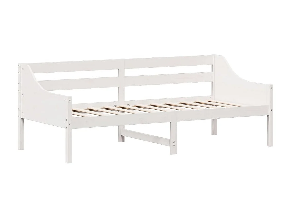 Dormeuse senza Materasso Bianca 80x200 cm Legno Massello Pino