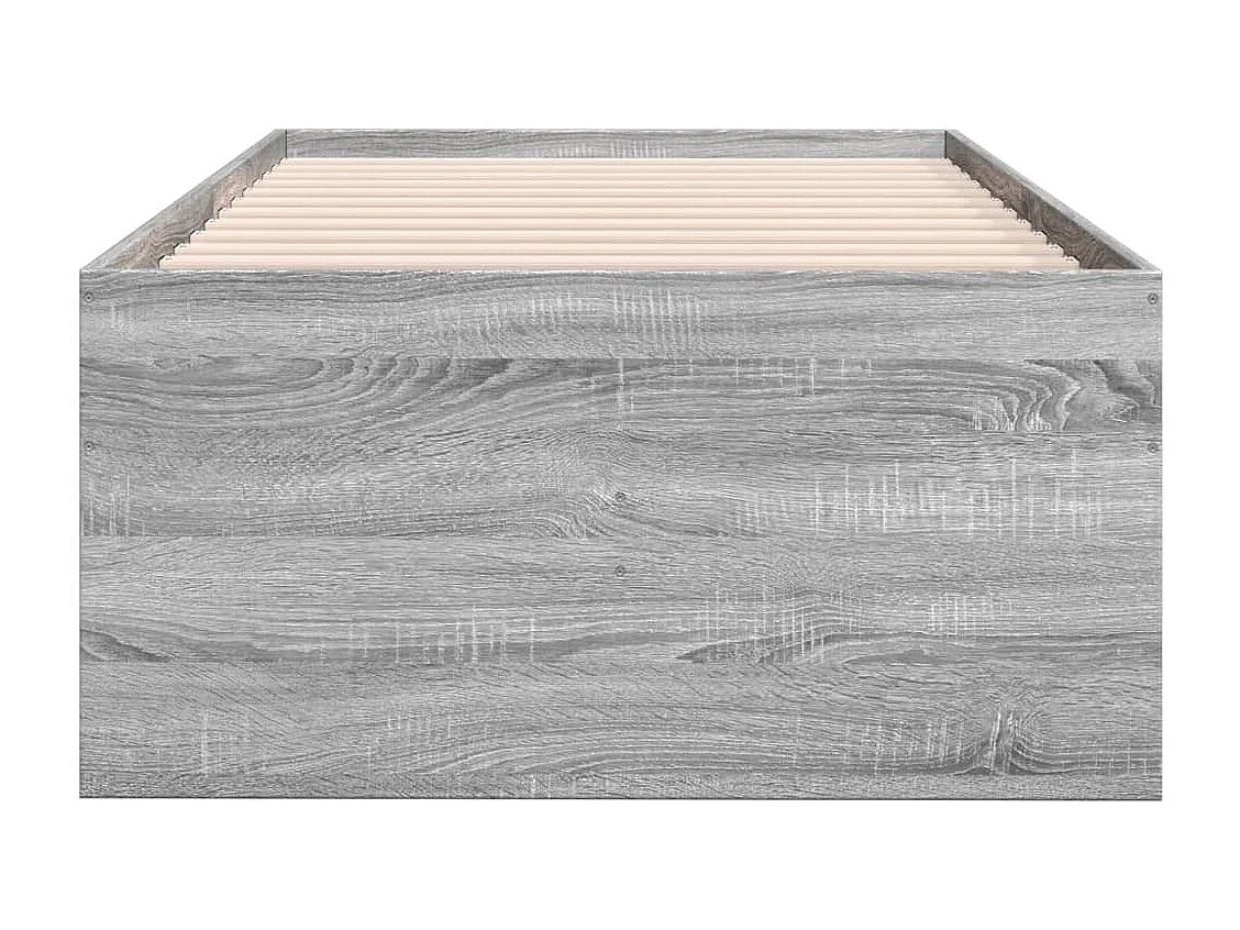 Sofá cama con cajones sin colchón gris Sonoma 90x190 cm